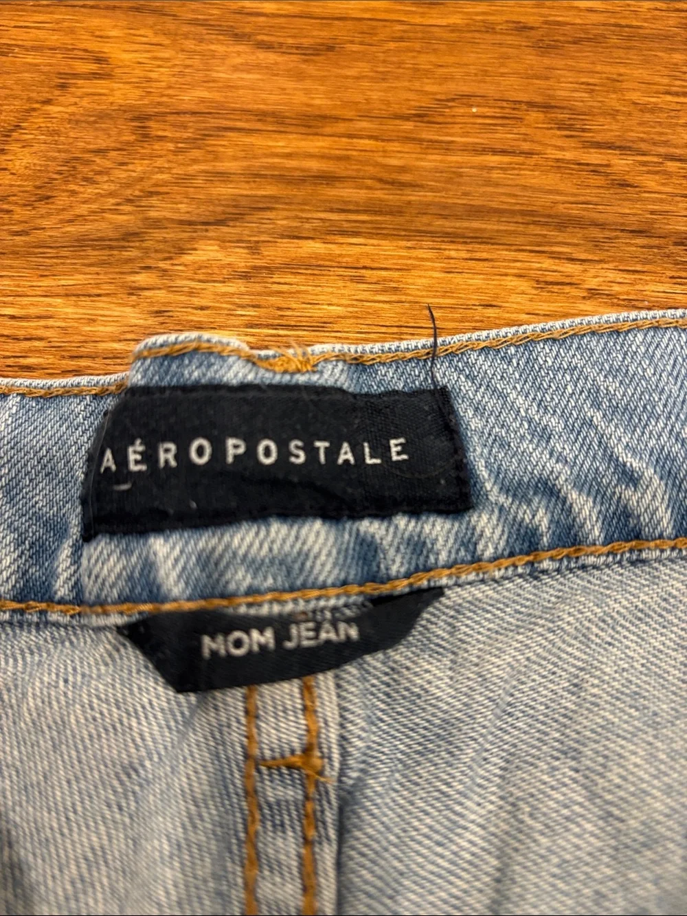 Aeropostale Light Blue Distressed Mom Jeans